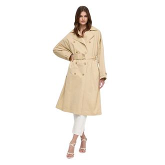 Patrizia Pepe Dames, Mantels, Beige, Maat: L Katoen
