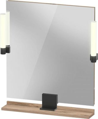 Duravit Duravit - Espejo Sivida, Negro Diamante Mate, 650x36x650mm, Luz