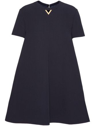 Valentino Garavani Structured Couture mini-jurk - Blauw