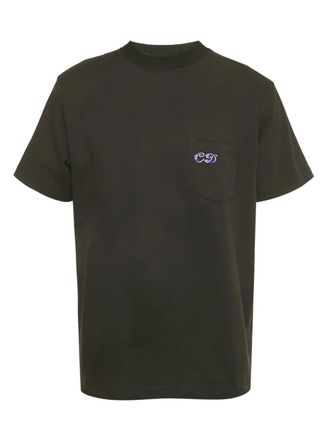 Dior logo-embroidered T-shirt - men - Cotton - L - Black