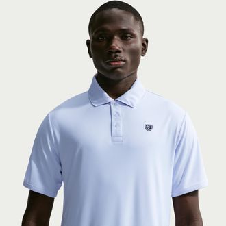 Nike Mens Par Dri-FIT Chest Logo Golf Polo in Grey | IB0233-085