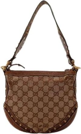 Gucci Pre-owned Mini Pelham - Dames - Vintage Schoudertas - Bruin - ONE Size - Leer - Vintage