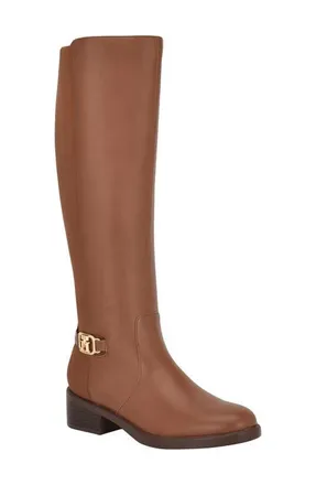 Tommy Hilfiger Imaliz Riding Boot in Medium Brown at Nordstrom, Size 6