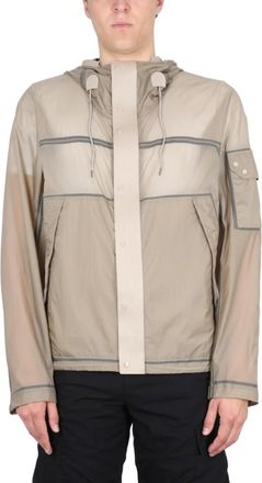 Ten c Beige Solid Hood Jackets