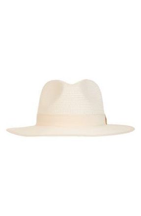 Bruno Magli Ribbon Trim Fedora in White at Nordstrom Rack
