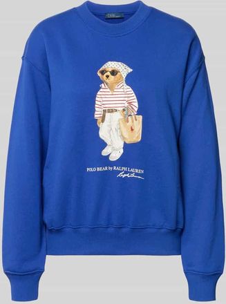 Polo Ralph Lauren Regular Fit Sweatshirt aus Baumwoll-Mix mit Bear-Motiv in Blau, Gr&ouml;&szlig;e XXL