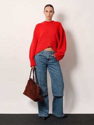 The Attico Logo Embroidery Jeans - Blue