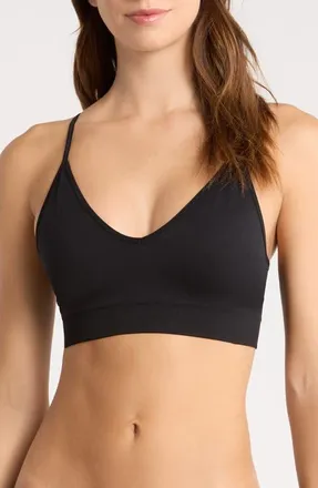 Nordstrom Seamless Bralette in Black at Nordstrom, Size X-Large