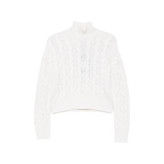 Max Mara Cable-knit High-neck Sweater