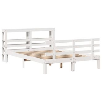 Berkfield Home Beautiful Bed Frame with Headboard Frame White 120x190 cm Small Double