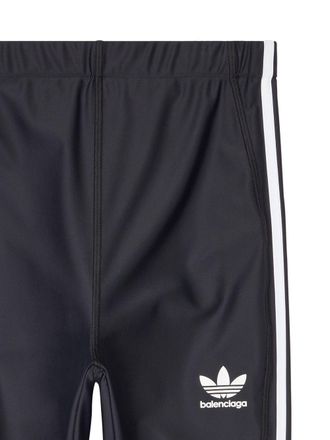 adidas x Balenciaga Logo-Embroidered Stretch Leggings - Black