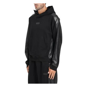 Versace Jeans Couture Heren, Sweatshirts & Hoodies, Zwart, Maat: XL Katoen