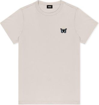 Dalix Butterfly Short Sleeve Classic Cotton Tee in Bone at Nordstrom, Size Xx-Large