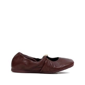 Loewe Ballerinas, female, Brown, Size: 10 US Pebble Leather Ballet Flats