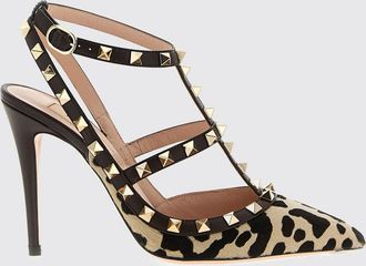 Valentino Garavani Décolleté Rockstud Valentino Garavani in pelle e cavallino animalier