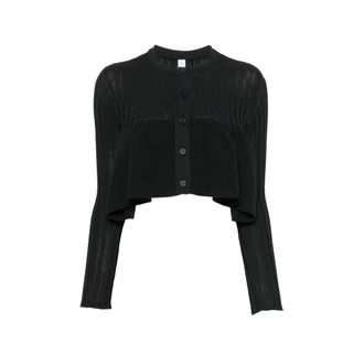 CFCL Pottery Bust Flare Ribbed Peplum Cardigan