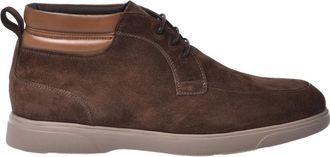 Baldinini Lace-up Boots, male, Brown, 7 UK, Dark brown suede leather ankle boots