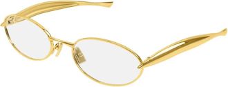 Bottega Veneta Ovale Zonnebril - unisex - Brillen - Geel - 57 MM - Accessoires