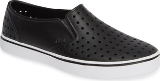 Native Miles Slip-On in Jiffy Black/shell White at Nordstrom Rack, Size 5