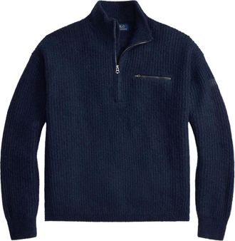 Polo Ralph Lauren Trui met halve rits - Blauw