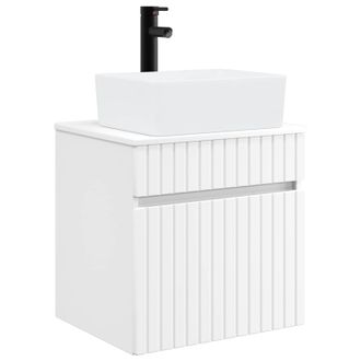 vidaXL Vanidad De Lavabo Montada En La Pared Blanco 49 X 41 X 63 Cm Vidaxl