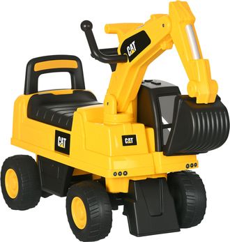 OEM Excavador Correpasillos Con Licencia Caterpillar Para Ni&ntilde;os Con Pala Delantera Y Bocina 85x27,5x47,5 Cm Amarillo