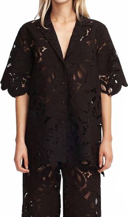 Hansen & Gretel Loretta Lace Shirt In Cederwood