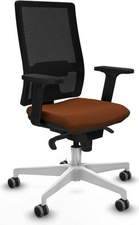 Piqueras y Crespo Piqueras Y Crespo - Horna sincro malla negra similpiel marrón brazos 2D base blanca ruedas 65mm engomadas