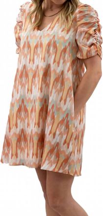 Adrienne Satin Petals Dress In Pastel Print