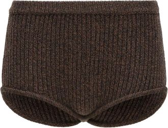 Magda Butrym Short Shorts - Dames - Korte broeken - Bruin - Maat: XS Wol