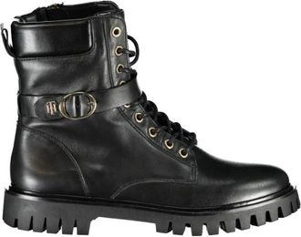 Tommy Hilfiger Lace-up Boots - Dames - Veterlaarzen - Zwart - 36 EU - Leer - Schoenen