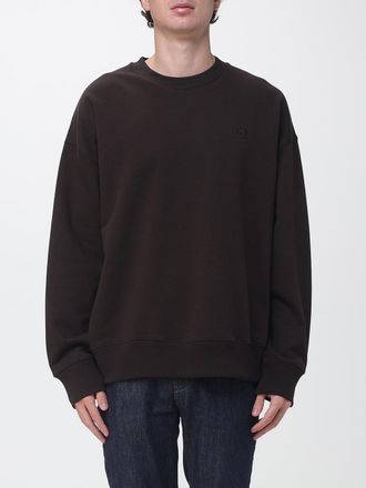 Fred Perry Crew Neck Cotton Sweatshirt with Tone-on-Tone Embroidered Logo