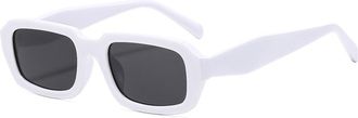 Generic Mens Small Frame Outdoor Sunglasses Womens Commuting And Vacation Driver Sun Glasses(White)