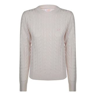 Sun 68 Truien & Vesten, Dames, Roze, S, Cozy Kabel Gebreide Trui