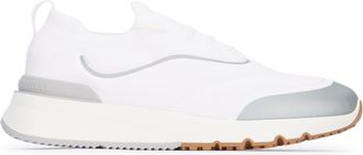 Brunello Cucinelli White Lace Up Sneakers