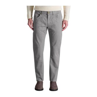 Jeckerson Chinos, male, Gray, W32, Cotton-Blend Zip and Button Trousers with Pockets