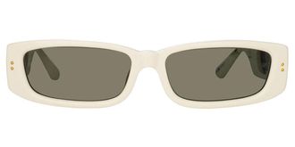 Linda Farrow TALITA LFL1419 C3 Womens Sunglasses White Size 59