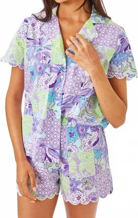 Lilly Pulitzer Biscayne Pajama Short In Multi Juicy Story Patch