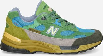 New Balance Salehe Bembury MADE in USA 992 Sneakers Green / Sky Blue