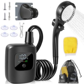 No Brand Ducha Port&aacute;til Para Camping Con Un Caudal De Agua Tres Veces M&aacute;s Potente, Tres Modos De Pulverizaci&oacute;n Y Resistencia Al Agua Ipx8
