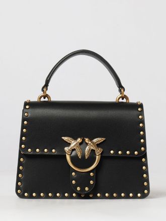 Pinko Love Bag One Calfskin Mini Handbag with Studs and Logo