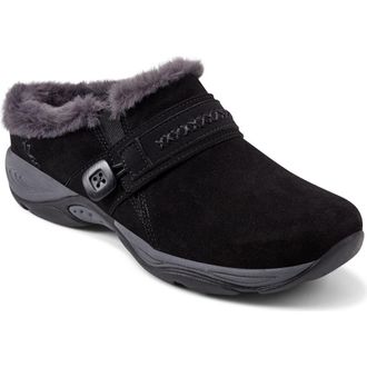 Easy Spirit Elinn Faux Shearling Mule in Black at Nordstrom, Size 5.5