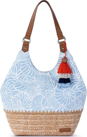The Sak Roma Expandable Shopper in Blue Aura Seashore at Nordstrom