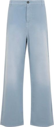 Miu Miu Dames, Broeken, Blauw, Maat: S Katoen
