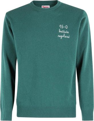 MC2 Saint Barth Heron Light Sweater - Heren - Ronde hals truien - Groen - L - Wol - Truien & Vesten