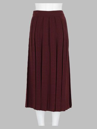 Tory Burch Pleated Skirt - Burgundy