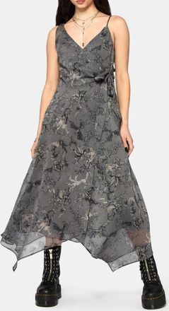 Disturbia Merunicorn Enchanted Forest Midaxi Dress in Grey at Nordstrom, Size 10