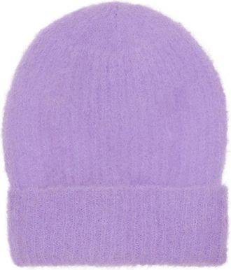 Americandreams Mila Mohair Beanie - Dames - Hoeden - Paars - ONE Size - Wol - Accessoires