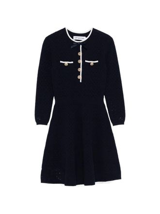 Self Portrait Bow Knit Mini Dress