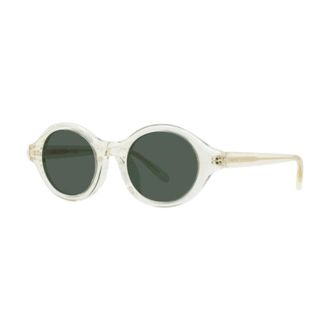 Loewe LW40162U57N Round Acetate Frame Sunglasses - Yellow
